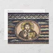 Segen Christus Byzantinisch-orthodoxe Mosaikbild Postkarte (Vorne/Hinten)