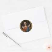 Segen Christus um 1834 Runder Aufkleber (Umschlag)