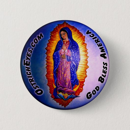 Segen Damen-Guadalupe Button (Vorderseite)
