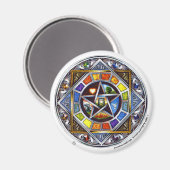 Segen der Elemente im runden Magnet (Vorderseite/Rückseite)