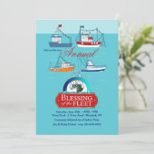Segen der Flotteneinladung Einladung (Stehend Vorderseite)