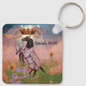 Segen der Götter, die auf Pferdekiefer leuchten Schlüsselanhänger (Rückseite)