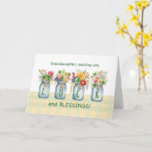 Segen der Hoffnung Schrift Wildblumen Mason Jar Karte (Gelbe Blume)