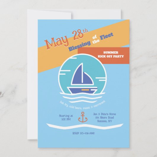 Segen der Party Einladung der Flotte (Vorderseite)