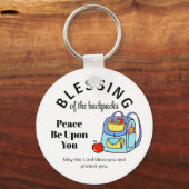 Segen der Rucksäcke Frieden auf Sie Schlüsselanhänger (Vorderseite)