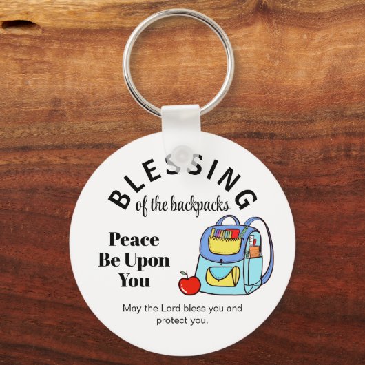 Segen der Rucksäcke Frieden auf Sie Schlüsselanhänger (Vorderseite)