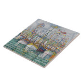 Segen der Thunfisch-Flotte bei Groix, 1923 Fliese (Seite)