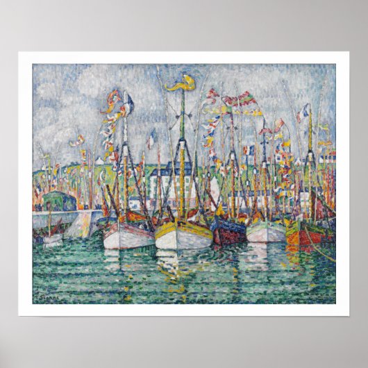 Segen der Thunfischflotte in Groix, 1923 Poster (Vorne)