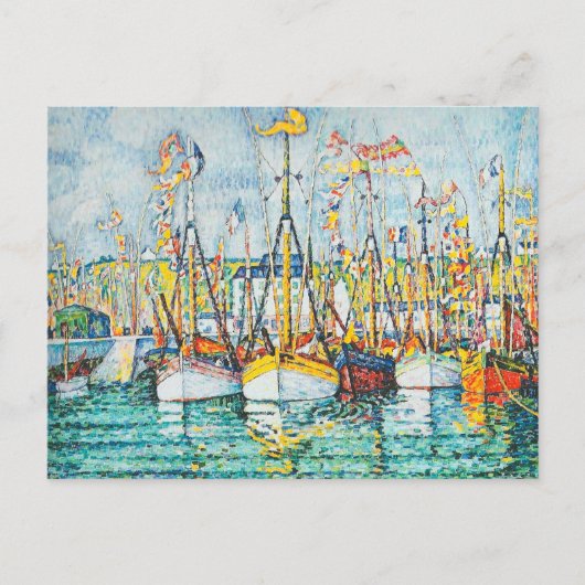 Segen der Thunfischflotte in Groix von Paul Signac Postkarte (Vorderseite)
