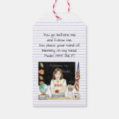 Segen des Backpacks Apple für den Lehrer Geschenkanhänger (Rückseite)