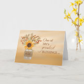 Segen des Erntedanks der Freunde Sonnenblume in Va Karte (Gelbe Blume)