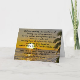 Segen des Freundschafts-Sonnenuntergang-Fotos Karte