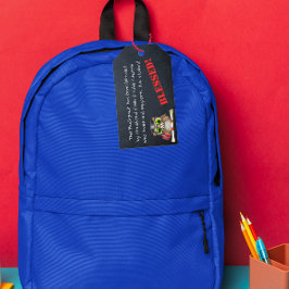 Segen des Kirchengebet im Rucksack Geschenkanhänger