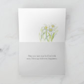 Segen des Neujahrs Daffodils James Bible Scripture Karte (Innenseite)