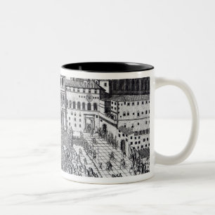Segen des Papstes in St Peter Quadrat Zweifarbige Tasse