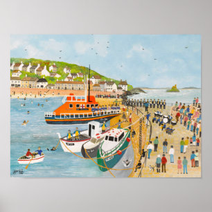 Segen des Rettungsboots am Mousehole Poster