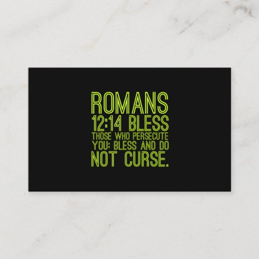 Segen diejenigen, die dich verfolgen Bibel Jesus C Visitenkarte (Vorderseite)