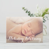 Segen | Feiertage-Geburtserklärung Feiertagskarte (Stehend Vorderseite)