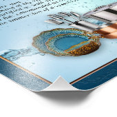 Segen für das Eintauchen von Geschirr - Hebräisch  Fotodruck (Ecke)