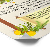 Segen für das Wohnen in der Sukka für Sukkot Poster (Ecke)