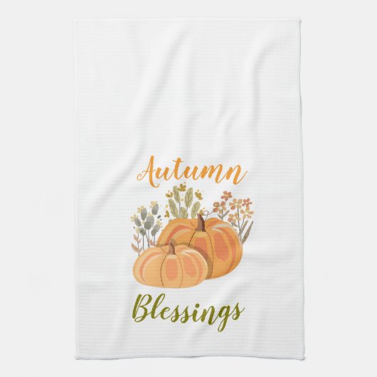 Segen für den Herbst Geschirrtuch (Vertikal)