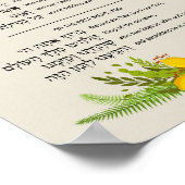 Segen für den Lulav während Sukkot Poster (Ecke)