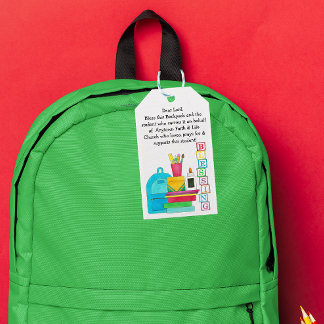 Segen für die Niedlichen Schullieferungen im Rucks Geschenkanhänger