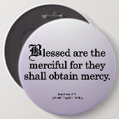 Segen für Gnade Matthew 5-7 Button (Vorne & Hinten)