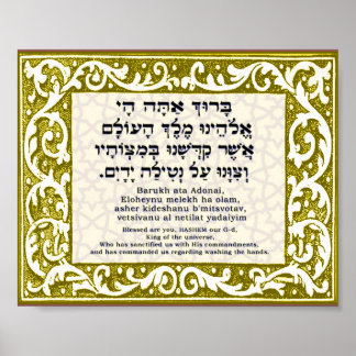 Segen für Handwäsche Poster
