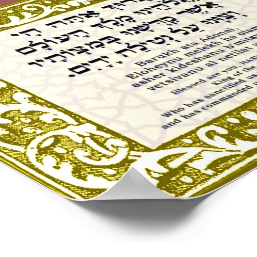 Segen für Handwäsche Poster (Ecke)