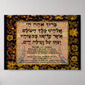 Segen für Handwäsche Poster (Vorne)