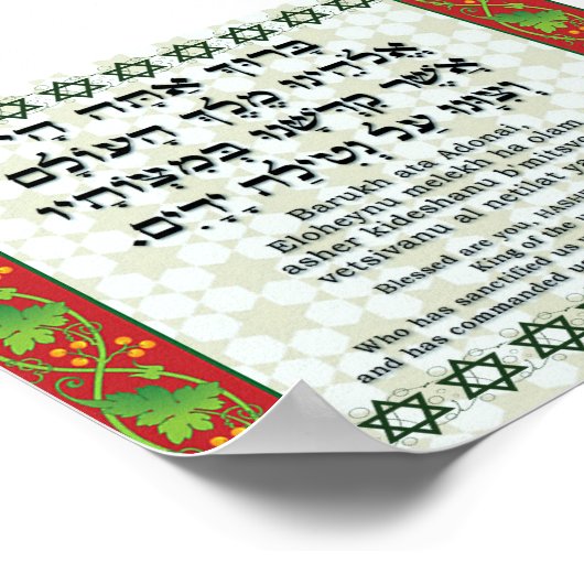 Segen für Handwäsche Poster (Ecke)