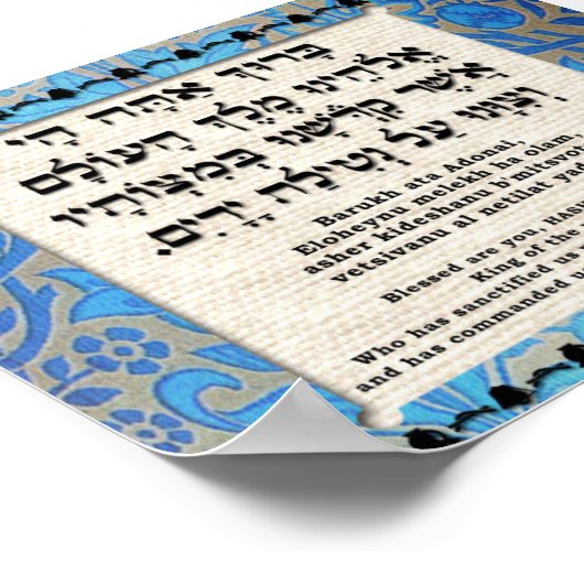 Segen für Handwäsche Poster (Ecke)