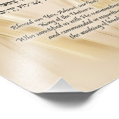 Segen für handwaschende Gold-Seidenwellen Fotodruck (Ecke)