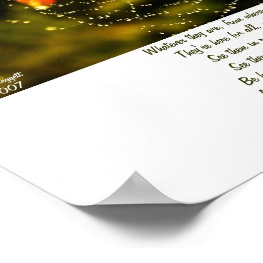 Segen Gedicht Poster (Ecke)