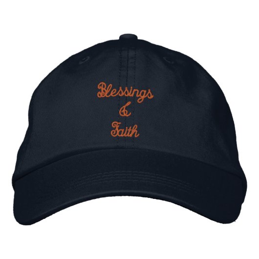 Segen Glaubt Wünsche Druckschrift Stylish-Hat Bestickte Baseballkappe (Vorderseite)