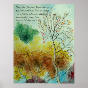 Segen-Herbst-Aquarell-Plakat Poster