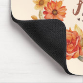 Segen im Herbst - Herbstleaves und Blumenkranz Mousepad (Ecke)