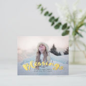 Segen Imitate Gold Script Weihnachten Weihnachten  (Stehend Vorderseite)