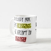 Segen in versteckter Witzmugge oder Reiseumarmung Kaffeetasse (Vorderseite Links)