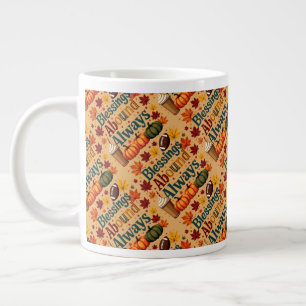 Segen ist immer reichlich vorhanden Herbstdesign Jumbo-Tasse