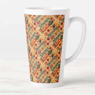 Segen ist immer reichlich vorhanden Herbstdesign Milchtasse