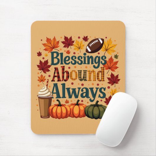Segen ist immer reichlich vorhanden Herbstdesign Mousepad (Mit Mouse)