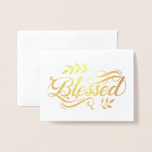 Segen-Karte Minimal Elegant Folienkarte (Vorderseite mit Umschlag)