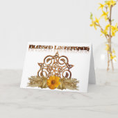 Segen Lughnasadh Pagan Sabbat Gruß Karte (Gelbe Blume)