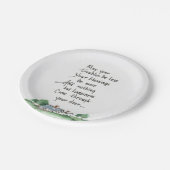 Segen "Mögen alle Ihre Probleme weniger sein" Zuha Pappteller (Schrägansicht)