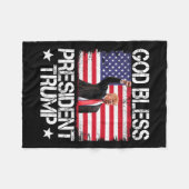 Segen Präsident Trump 2024 Unterstützung für Trump Fleecedecke (Vorderseite (Horizontal))
