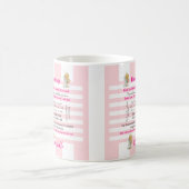 Segen Rosa & Weiß gestreifter Becher Kaffeetasse (Mittel)