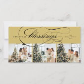 Segen Script Religiöse Weihnachten Elegantes Foto (Vorderseite)