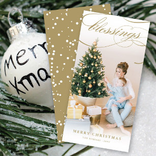 Segen Script Religiöse Weihnachten Elegantes Foto